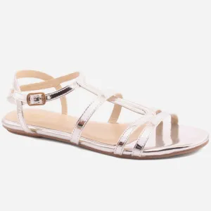 Women "GINA" Shimmering Ankle Fastening Sandals
