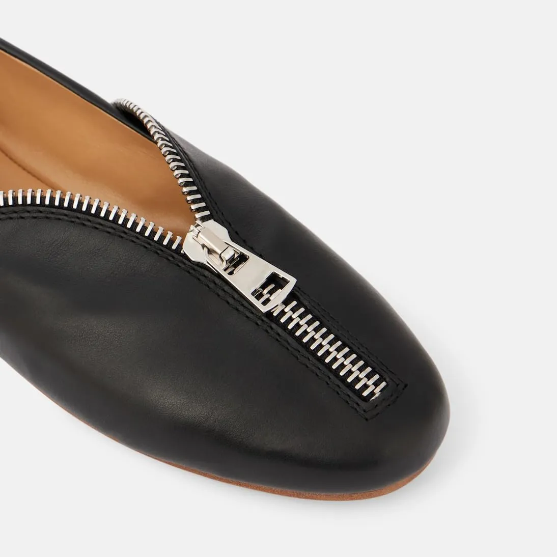 Women's Ballet Flats Zipper Decoration Punk Flsts Casual Comfortable Round Toe Loafers