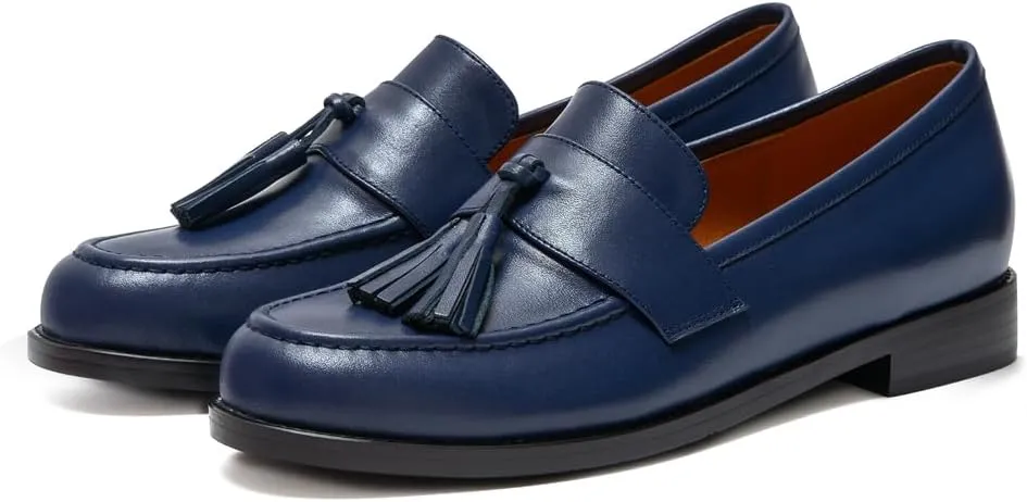 Women's Casual Flat Leather Tassel Loafer