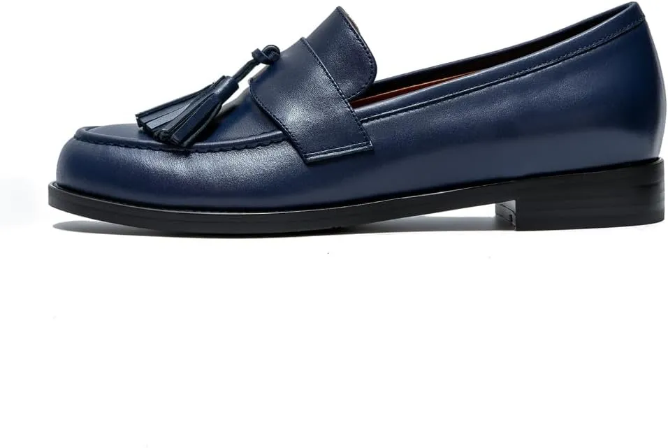Women's Casual Flat Leather Tassel Loafer