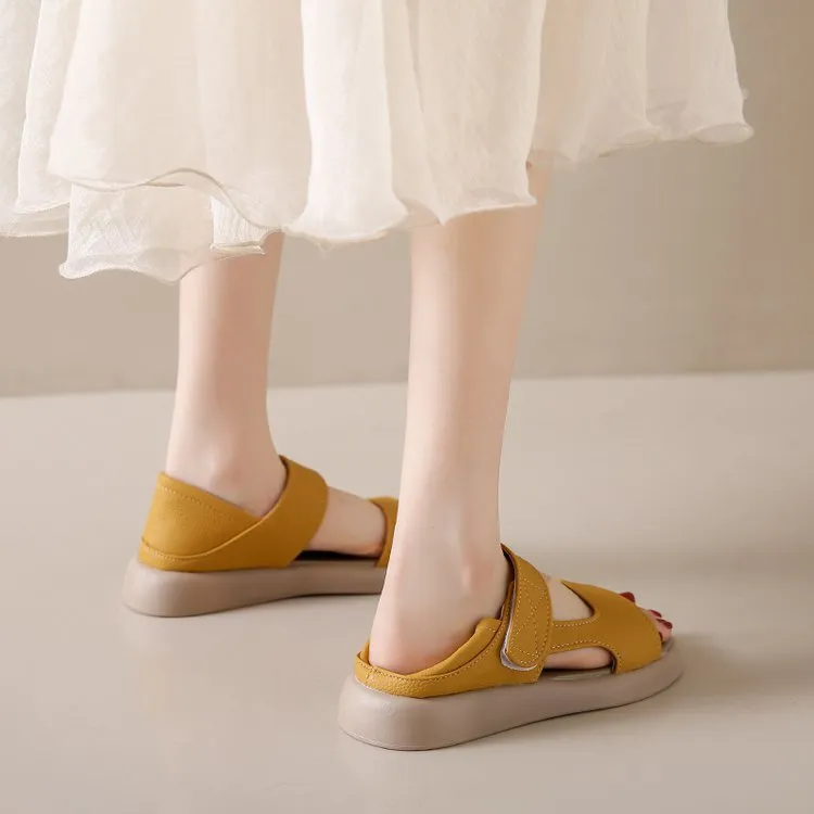 Women’s Flat Sandals: Simple Toe, Thick Bottom, Fairy Style