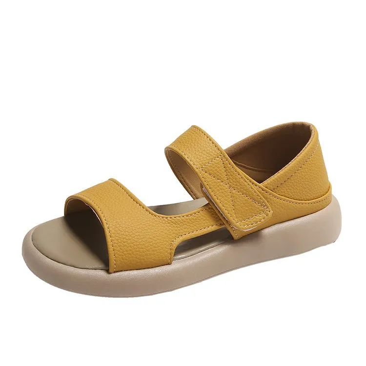 Women’s Flat Sandals: Simple Toe, Thick Bottom, Fairy Style