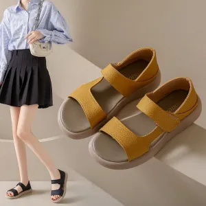 Women’s Flat Sandals: Simple Toe, Thick Bottom, Fairy Style