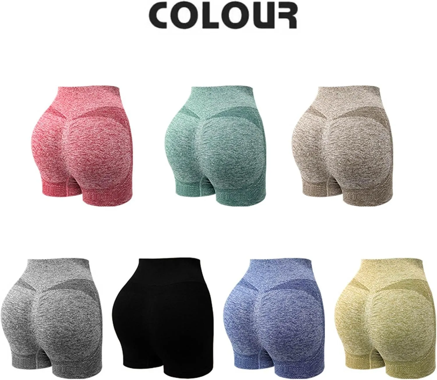 Women's Naked Feeling Biker Shorts Women's Shorts Athletic Booty Shorts Yoga Shorts Gym High Waisted Workout Spandex