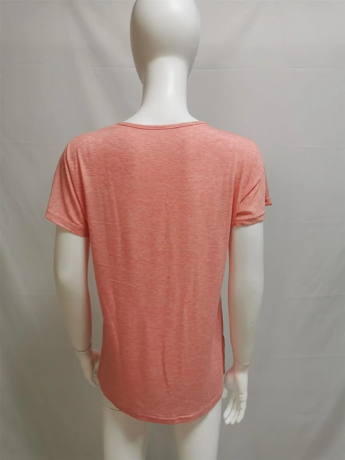 Women's Summer V-Neck Slim T-Shirt Loose Cotton Short Sleeve Tops Casual Urban Style