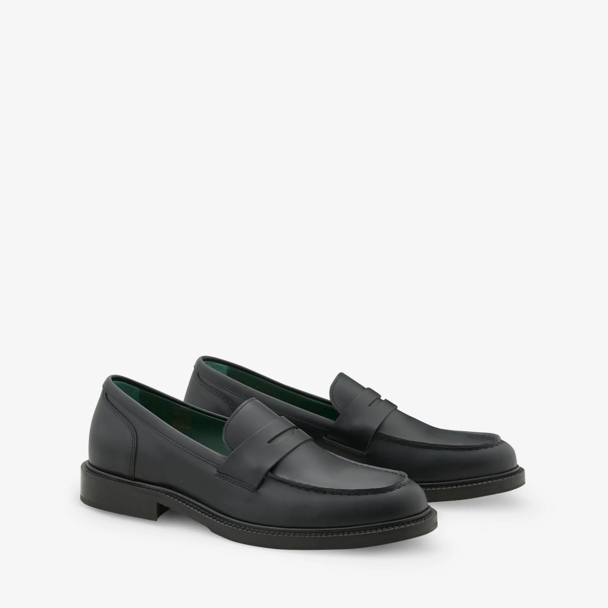 Women's Townee Penny Loafer Black Polido Leather