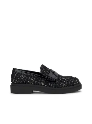 Xuris Loafer in Black Sequin Tweed