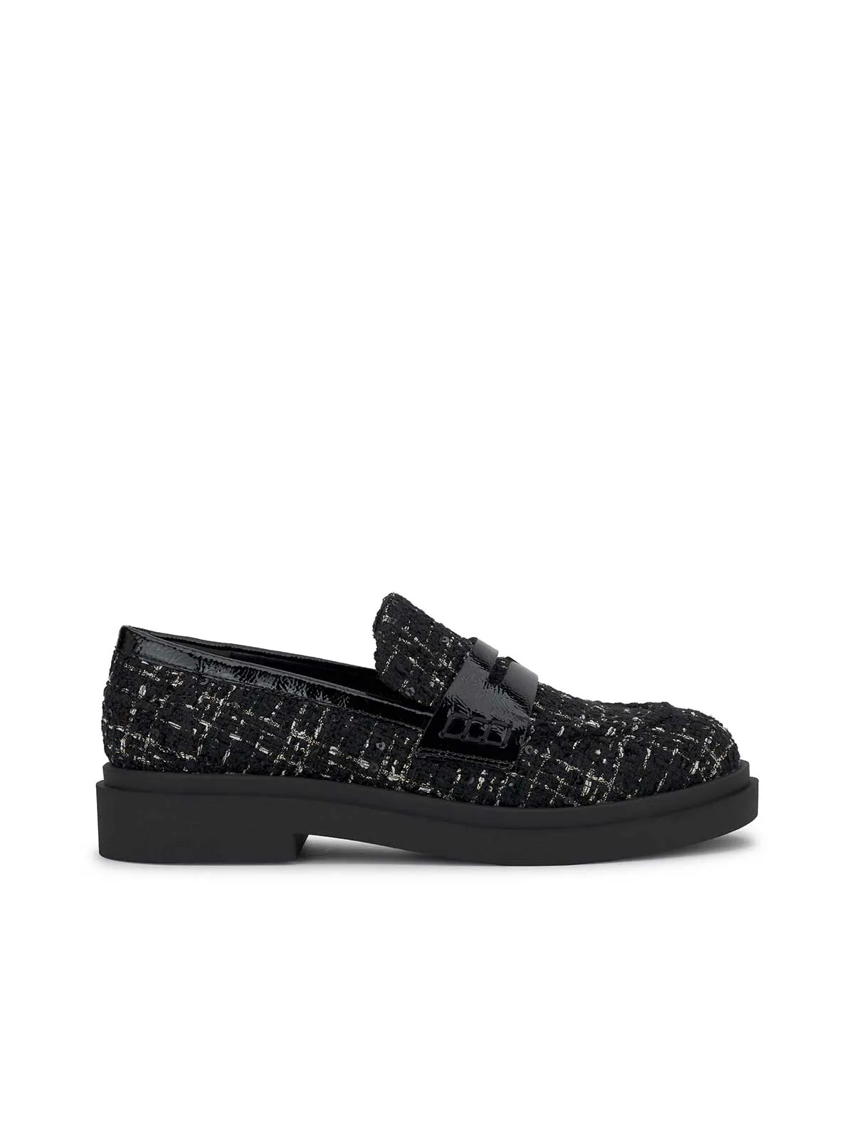 Xuris Loafer in Black Sequin Tweed