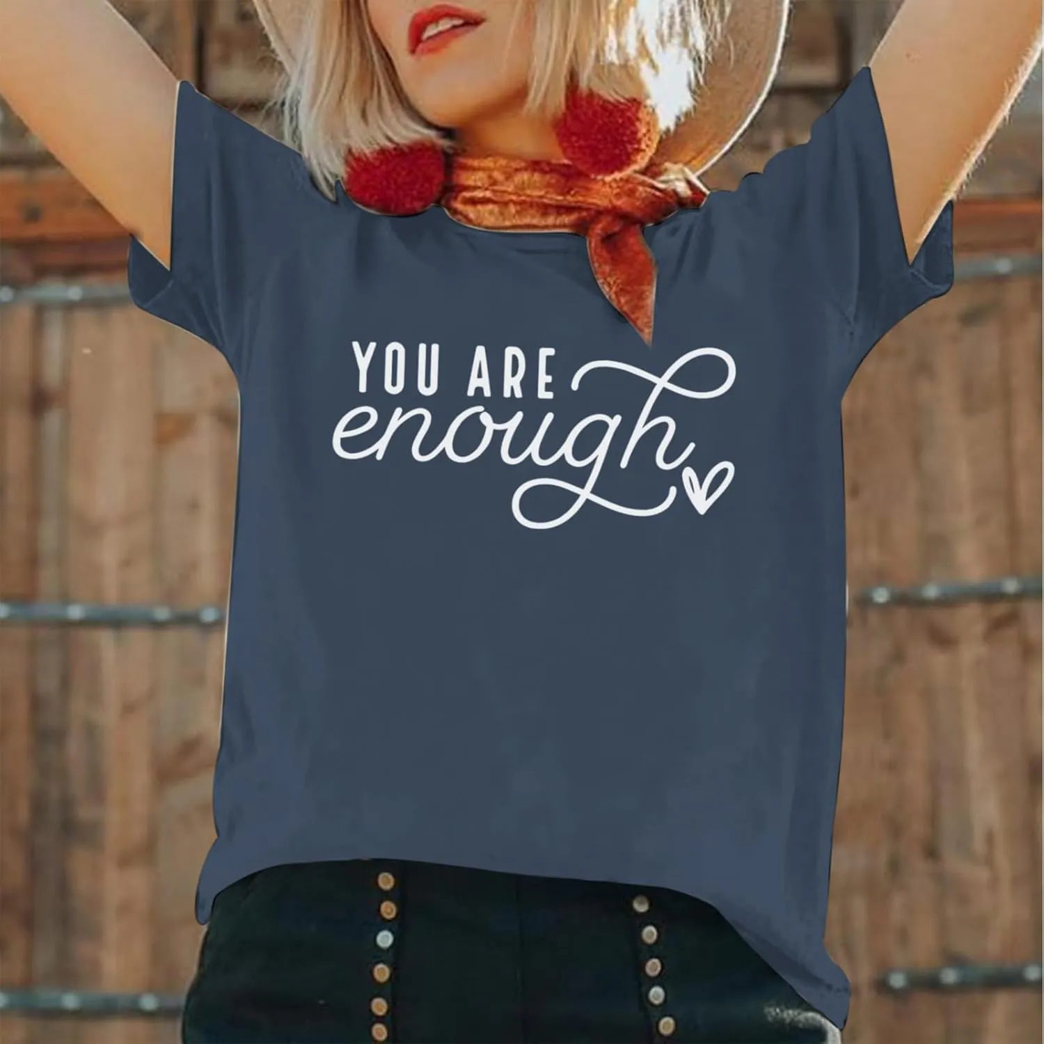 You are Enough Dear Person Behind Me Shirt Women Mental Health Matters Inspirational Tshirts Positive Tees Tops