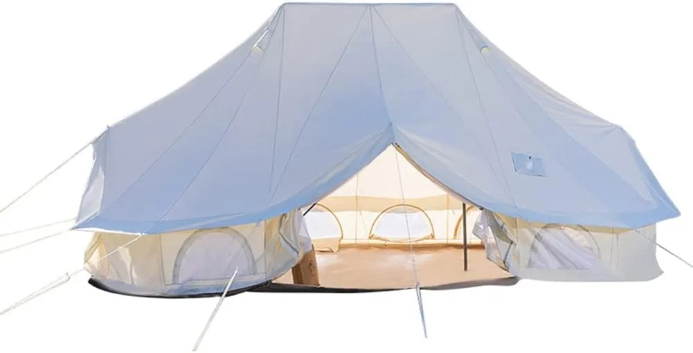 Yurt Tent with Stove Hole for Family Camping Large Space Festival Party Tent Teepee for Carnival, Party, Music Festival, Picnic - Bell Tent 4 Season, 4x6x3m, Oxford Cloth