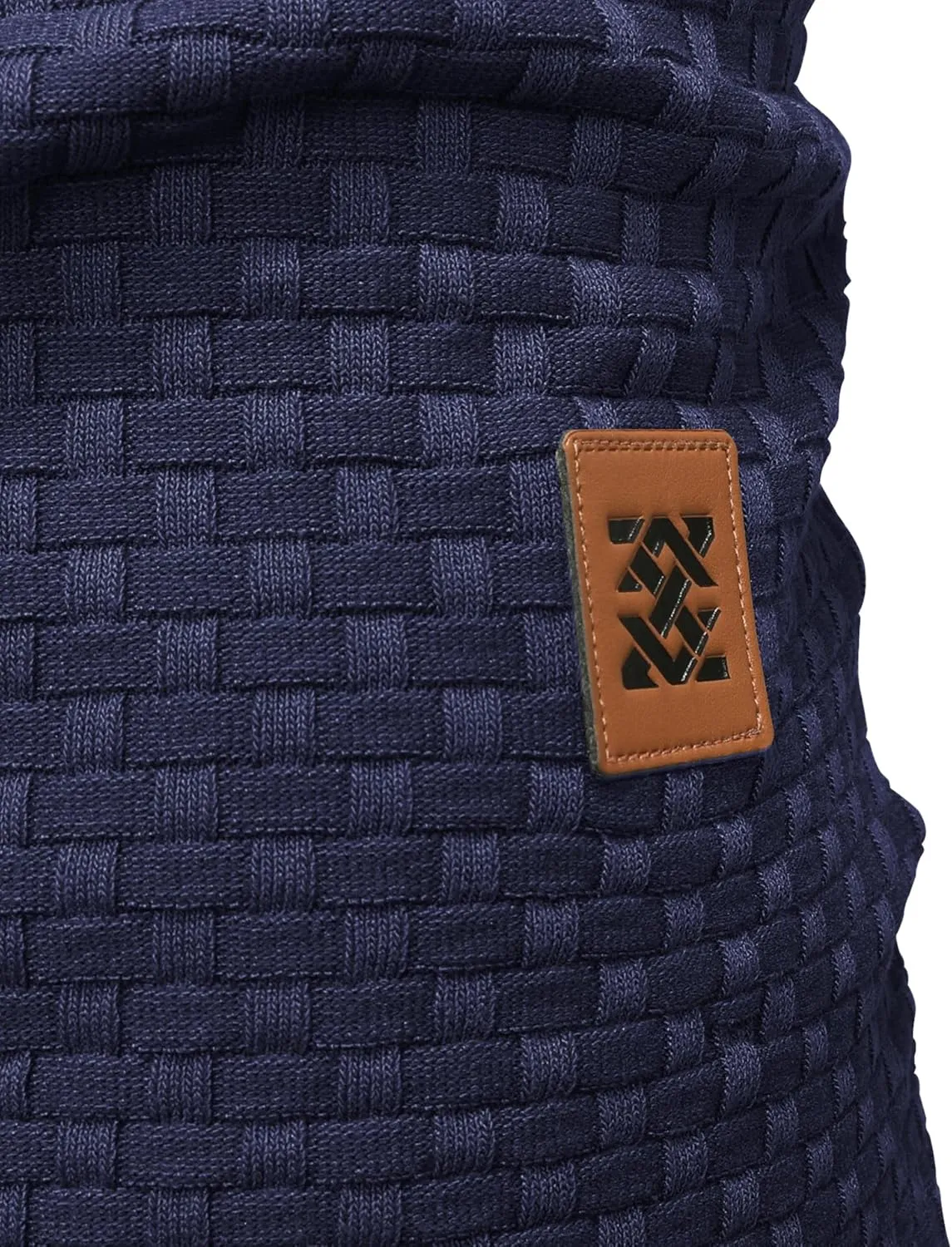 Zaitun Men's Short Sleeve Hoodie Shirt Casual Waffle Knitted Pullover Sweater